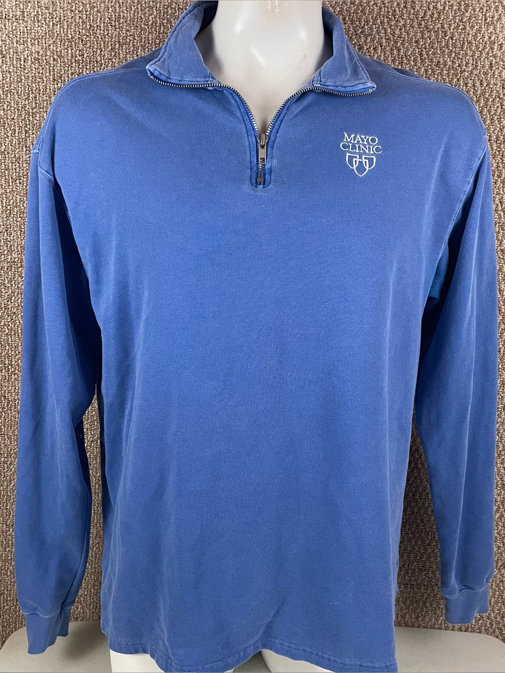 Mayo Clinic Sweatshirt Mens Large 1/4 Zip Pullover Medical Embroidered T650